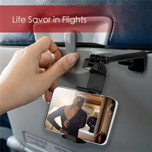 kf-S08911f2854894ca291dd4785ecfaefdfw Airplane Phone Holder Stand Cell Mobile Portable Travel Mount Desk Flight Foldable Rotatable Selfie Holding Train Seat Support
