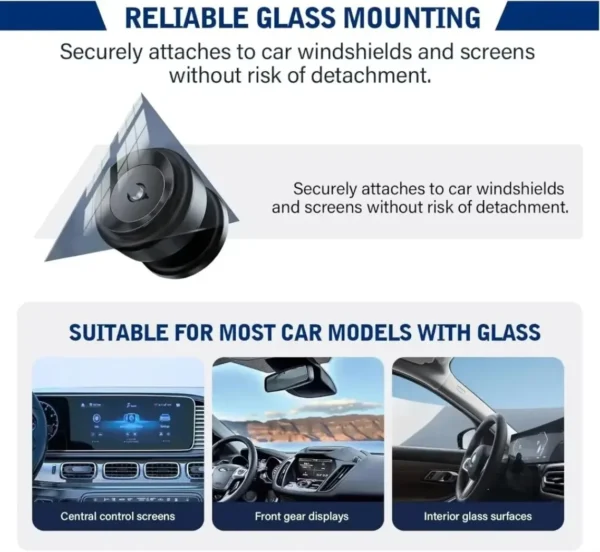 Car Electric Vacuum Suction Cup & Magnetic Wireless Charger Phone Holder 360° Rotation For Magsafe iPhone 16 15 14 13 12 Pro Max