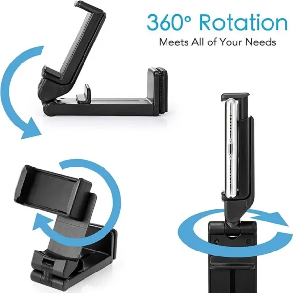 kf-S83e5fce5a35e480aa6d58f3d4ec7557ef Airplane Phone Holder Stand Cell Mobile Portable Travel Mount Desk Flight Foldable Rotatable Selfie Holding Train Seat Support