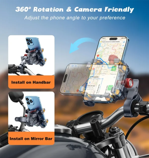 kf-Sacb6493333dd453d80c25e3a2b0b2823H Aluminum Motorcycle Phone Mount Holder with Vibration Dampener & High-Speed Secure Lock for 6"-7.2" Phone